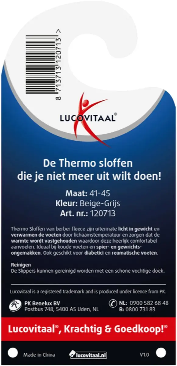 Lucovitaal Thermo Berber Slof 41-45 - Zwart - afbeelding 2 van 3