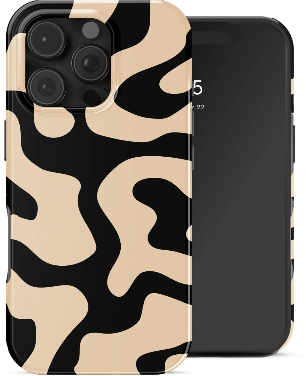 Selencia Hoesje iPhone 16 Pro Art Wave Black