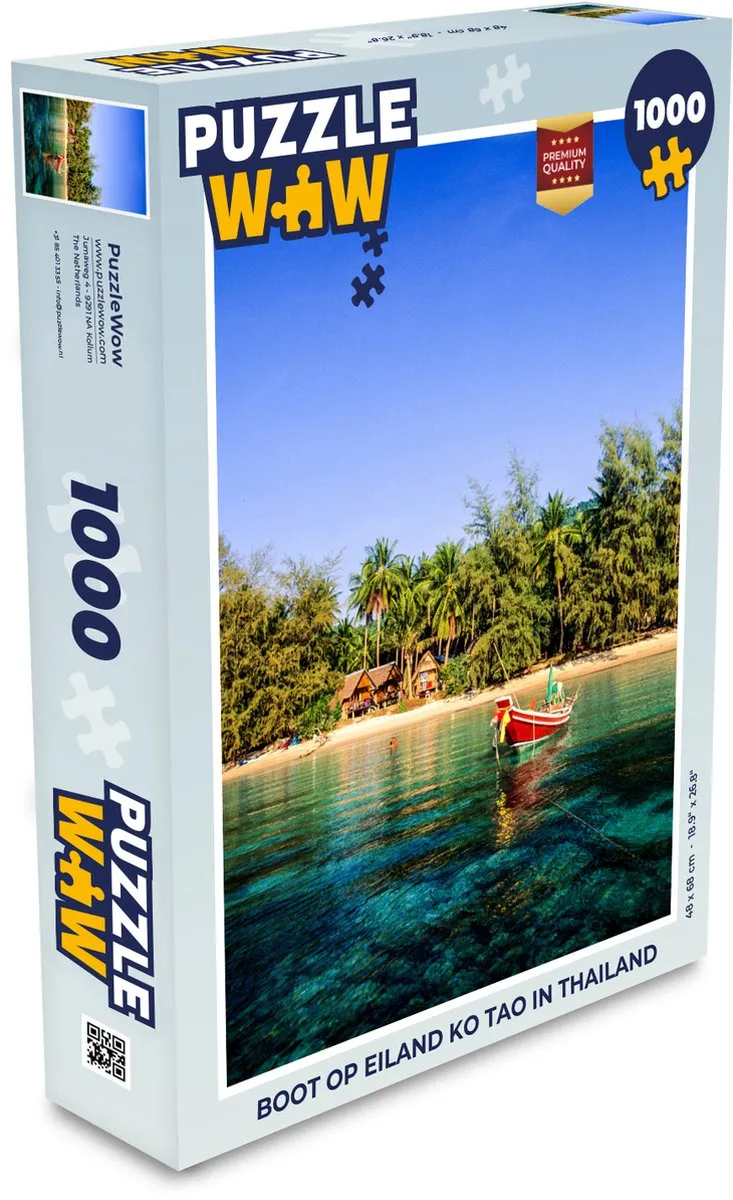 PuzzleWow Legpuzzel Ko Tao Thailand 1000 Stuks - Multicolor
