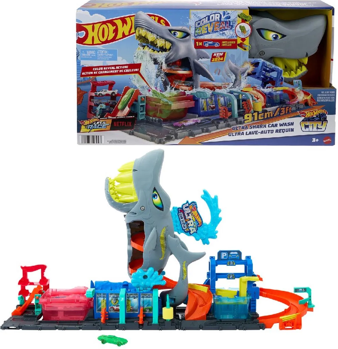Hot Wheels Ultra Shark Racebaan HTN82 - Multicolor