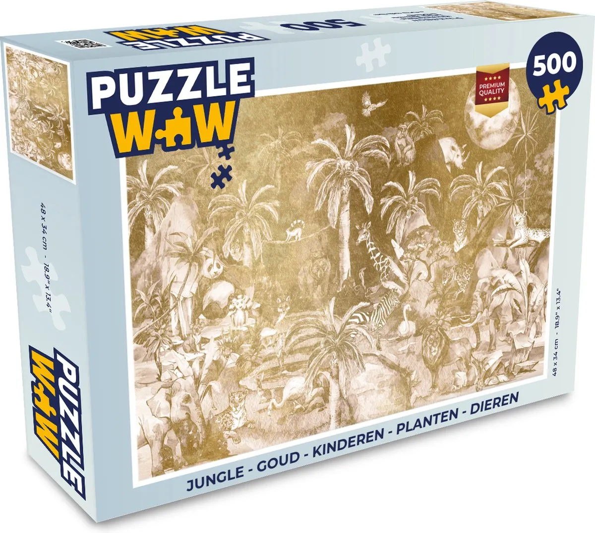 PuzzleWow Jungle Legpuzzel 500 Stuks - Multicolor
