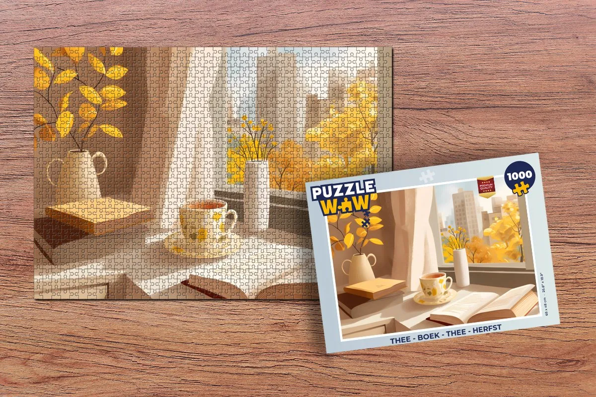 PuzzleWow Thee Herfst Legpuzzel 1000 Stuks - MPN 8721374591063