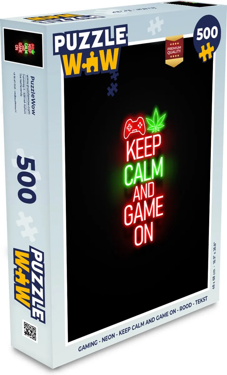 PuzzleWow Gaming Legpuzzel 500 Stuks - Multicolor