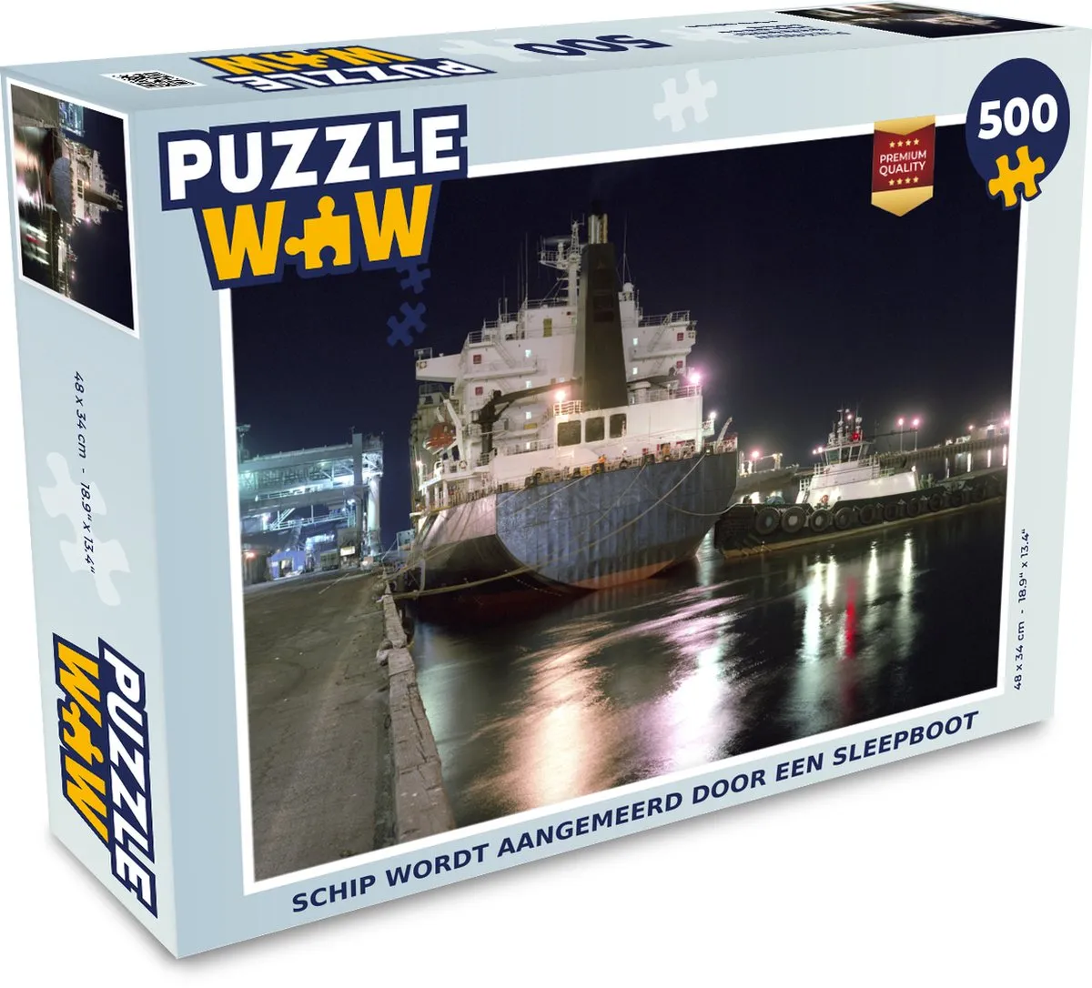 PuzzleWow Legpuzzel Schip wordt aangemeerd 500 Stuks - Multicolor