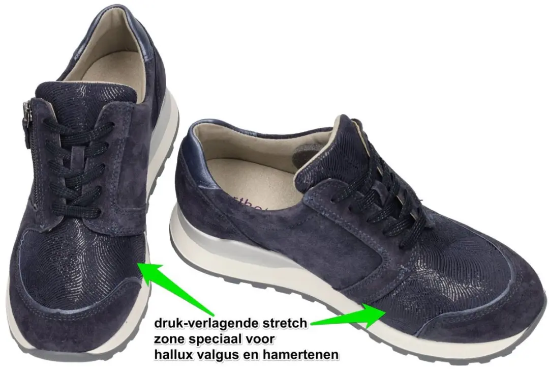 Waldläufer Hiroko Dames Veterschoenen - Donkerblauw - Maat 42 - afbeelding 4 van 4