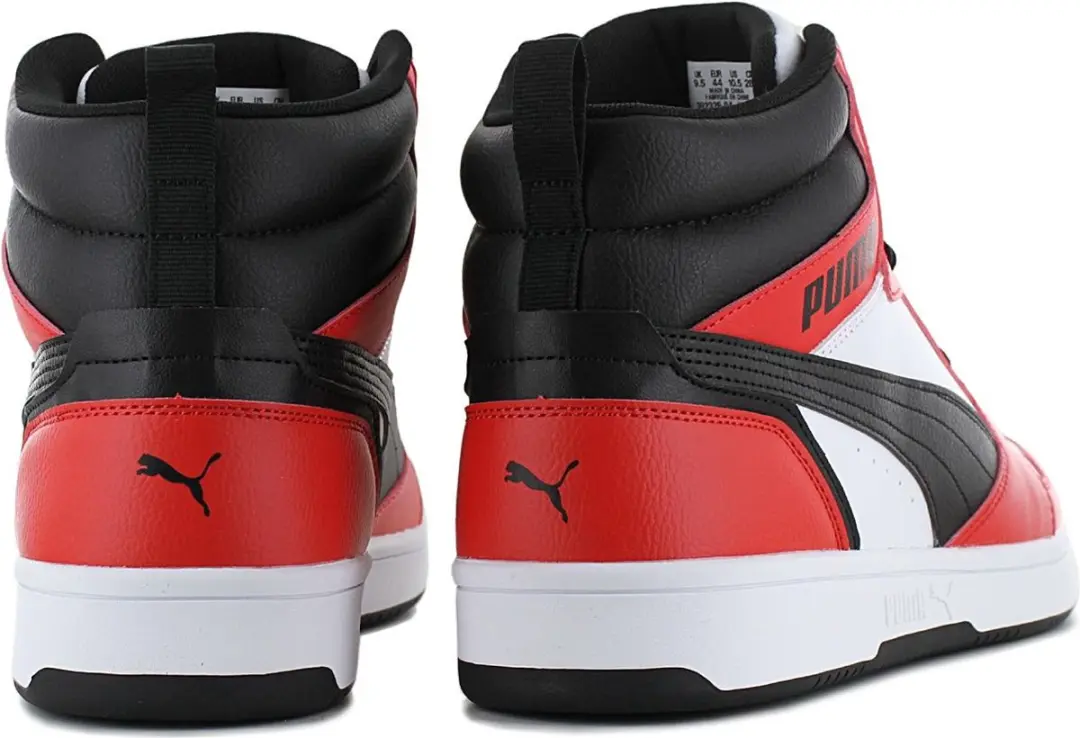 PUMA Rebound v6 Sneakers - 42.5 - Wit/Zwart/Rood - afbeelding 5 van 6