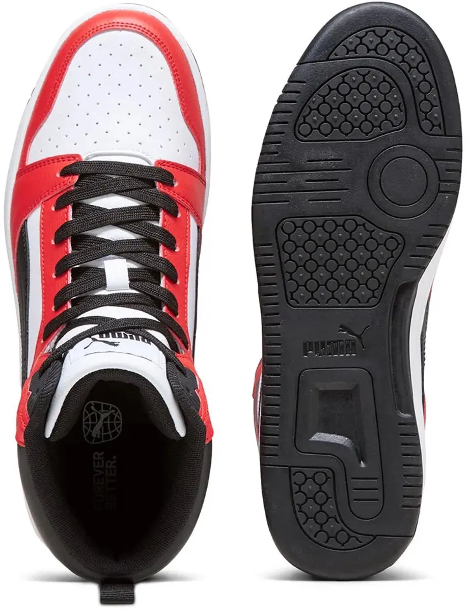 PUMA Rebound v6 Sneakers - 42.5 - Wit/Zwart/Rood - afbeelding 6 van 6