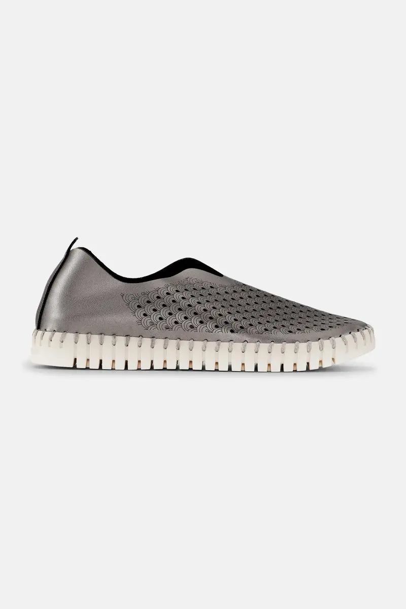Ilse Jacobsen TULIP3576 Instappers - Gun Metal Metallic - afbeelding 3 van 6