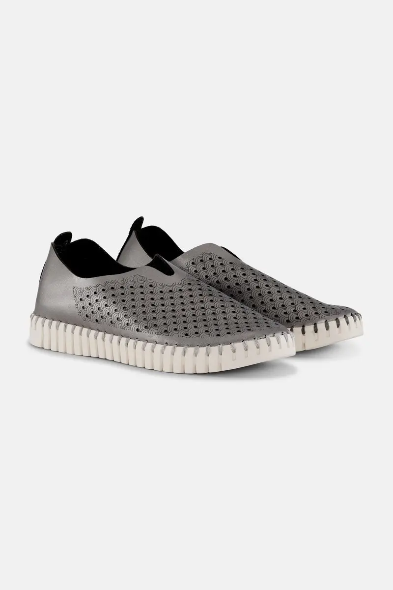 Ilse Jacobsen TULIP3576 Instappers - Gun Metal Metallic - afbeelding 2 van 6