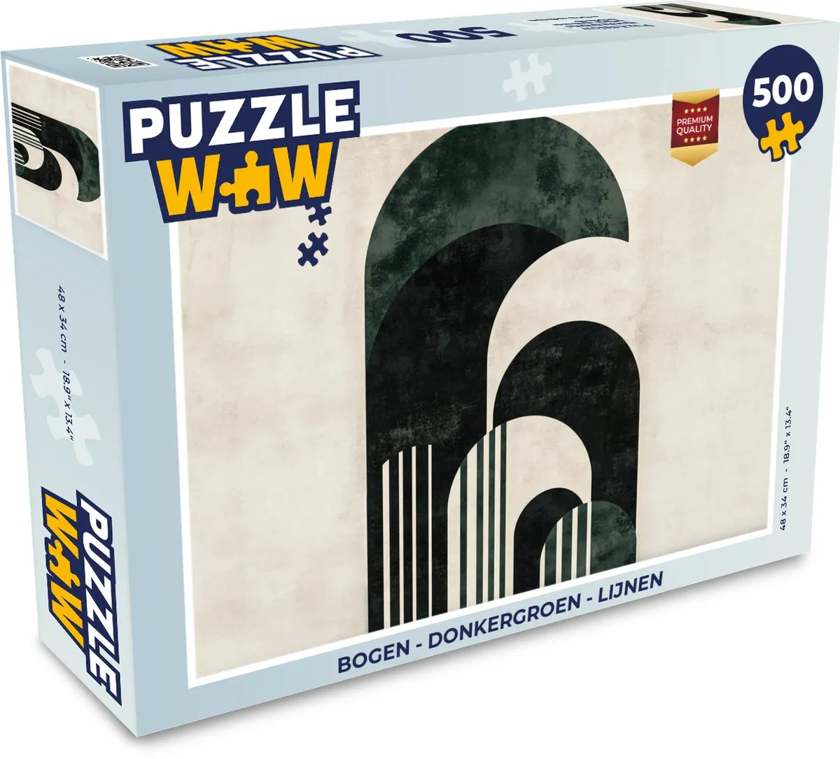 PuzzleWow Puzzel Bogen 500 Stuks - Donkergroen