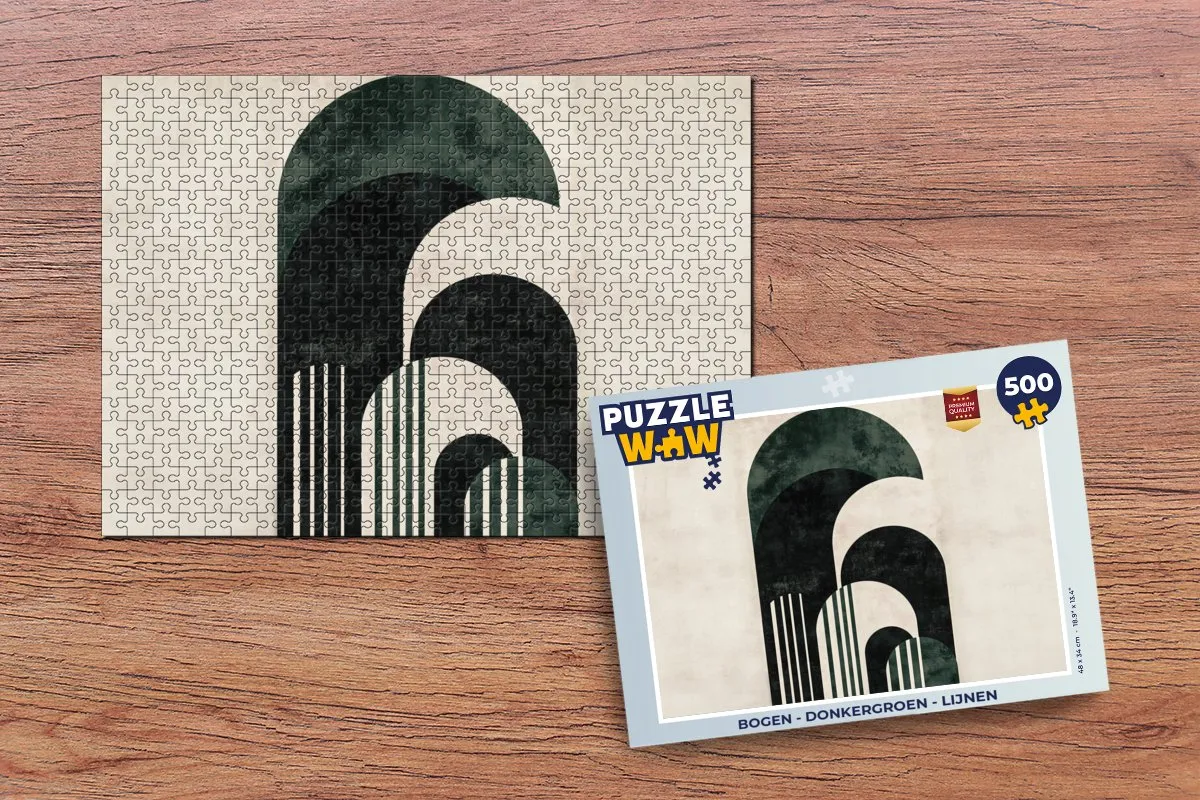 PuzzleWow Puzzel Bogen 500 Stuks - Donkergroen