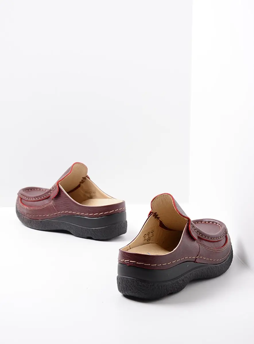 Wolky 0620270 Roll Moc Muilen - Rood Leer - 41 - afbeelding 6 van 6