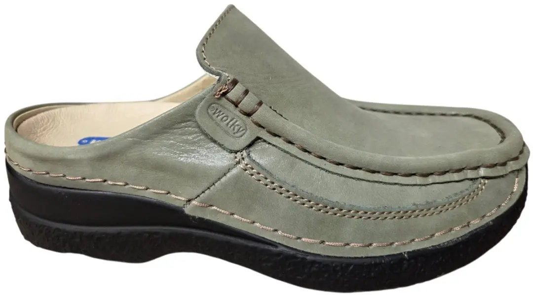 Wolky 06202 Roll Slide Dames Slides Lichtgroen - afbeelding 2 van 6