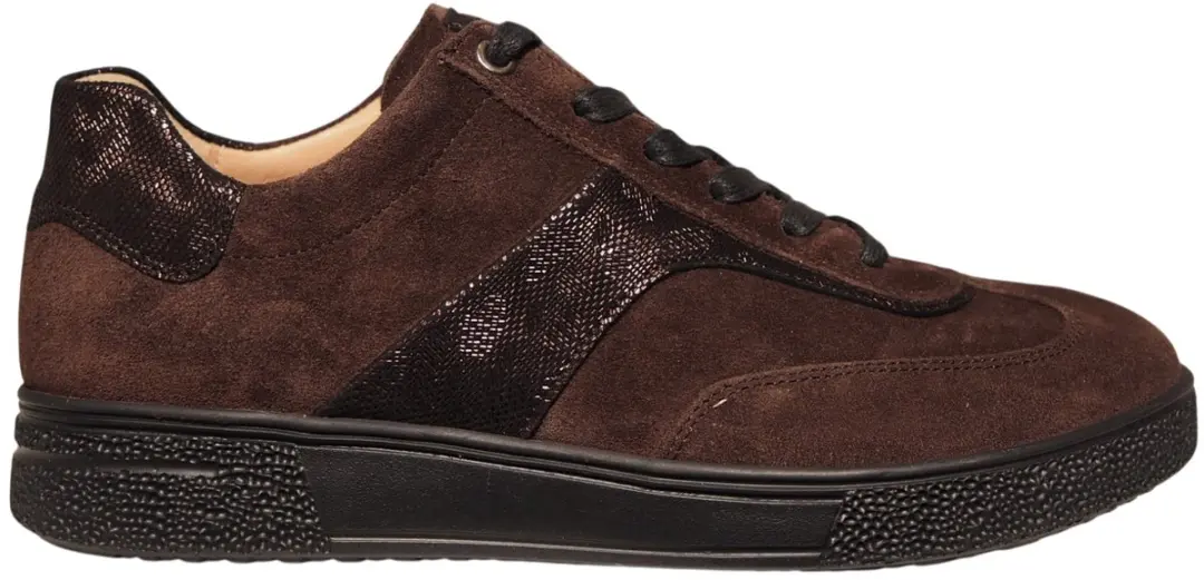 Hartjes Sophie Shoe Bruine Suède Dames Sneakers