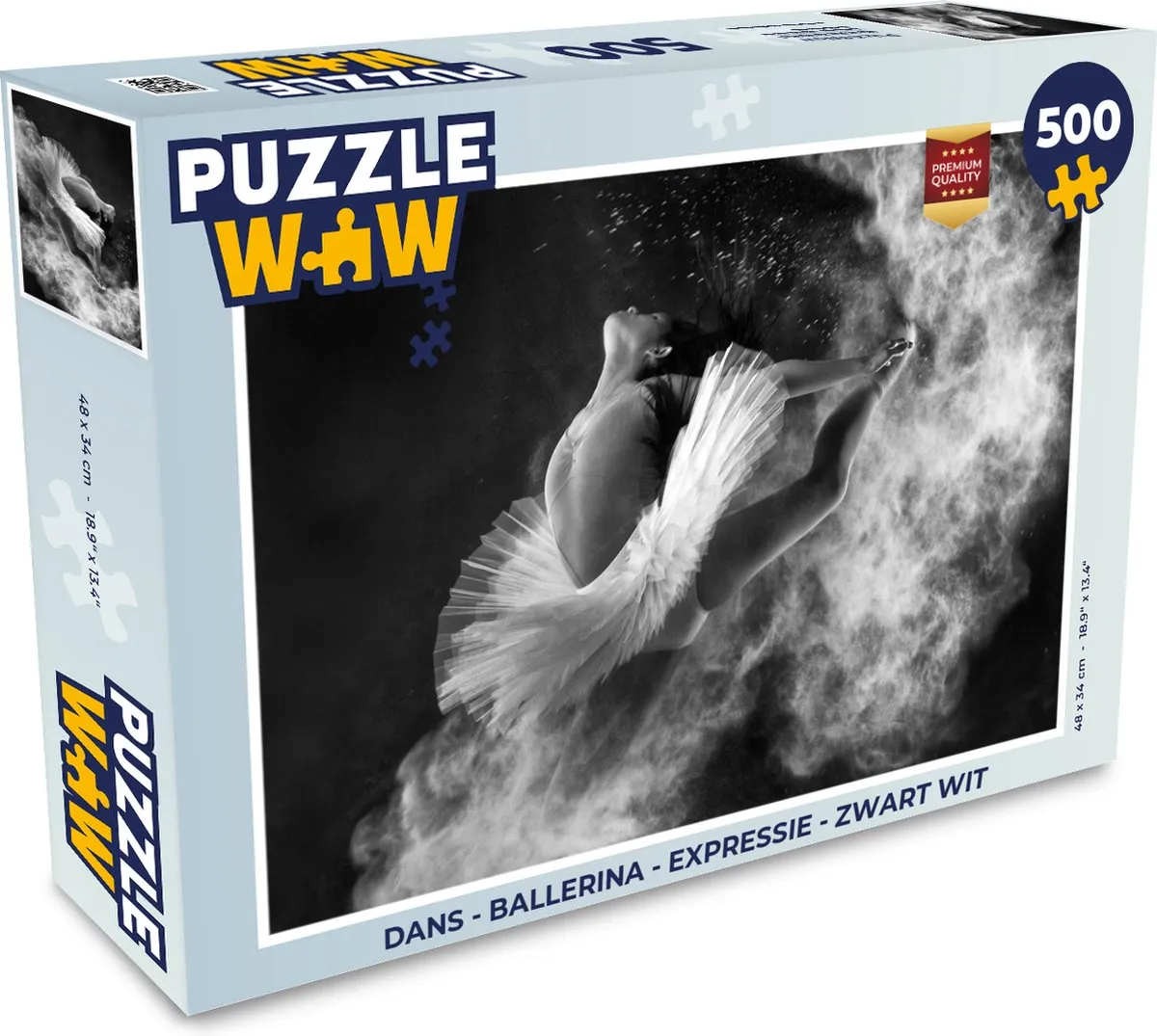 PuzzleWow Dans Ballerina Legpuzzel 500 Stuks - Multicolor
