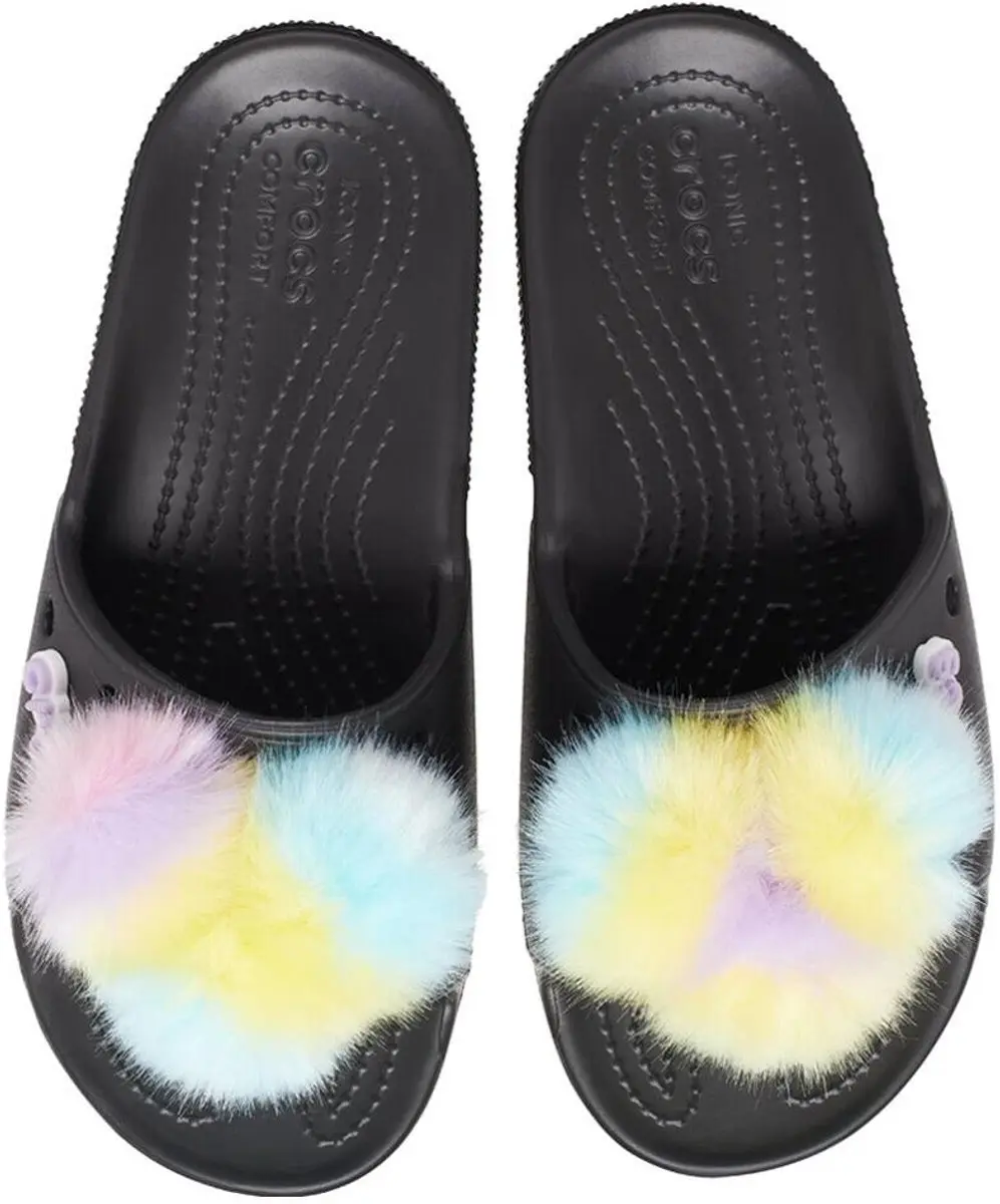 Crocs Classic Fursure Slippers Zwart Maat 36/37 US M4/W6