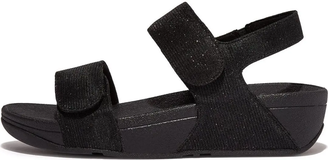 FitFlop Lulu Shimmerlux Sandalen - 36 - Zwart - afbeelding 3 van 6