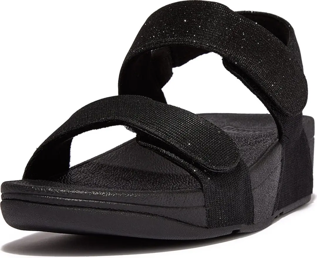 FitFlop Lulu Shimmerlux Sandalen - 36 - Zwart - afbeelding 6 van 6