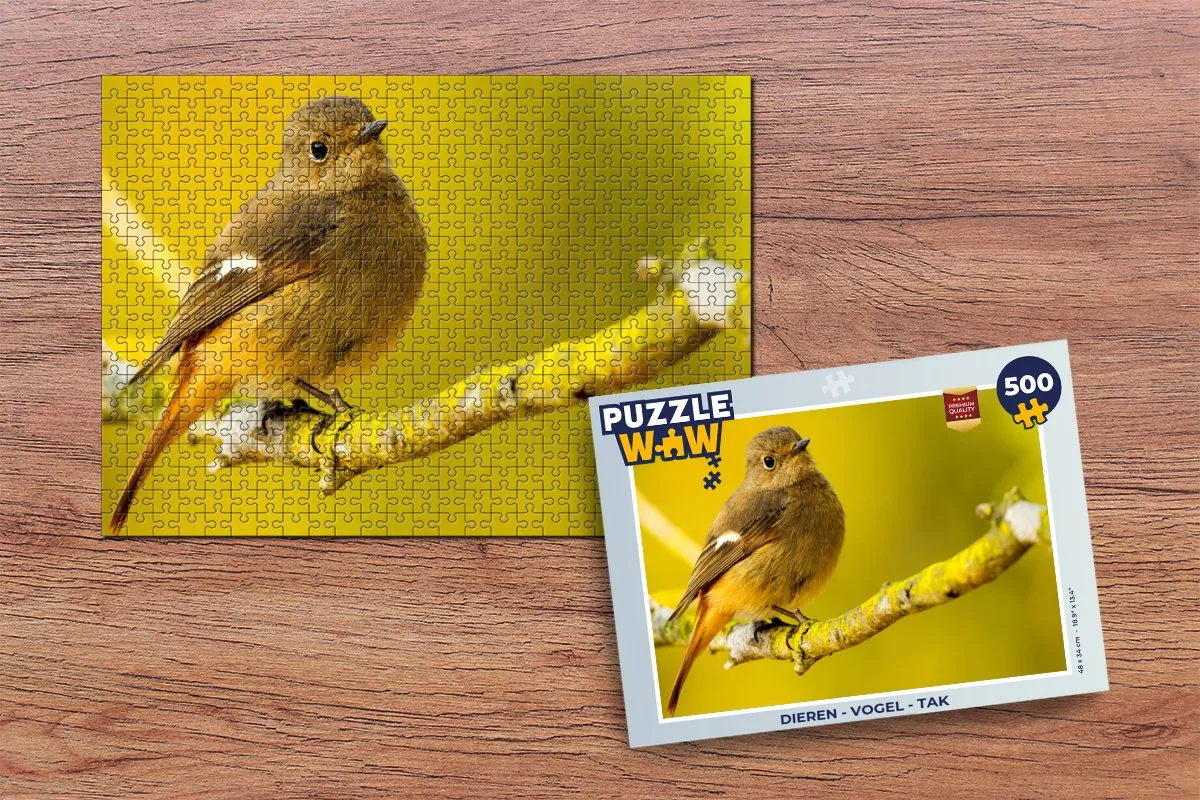 PuzzleWow Vogel Tak Legpuzzel 500 Stuks - Multicolor