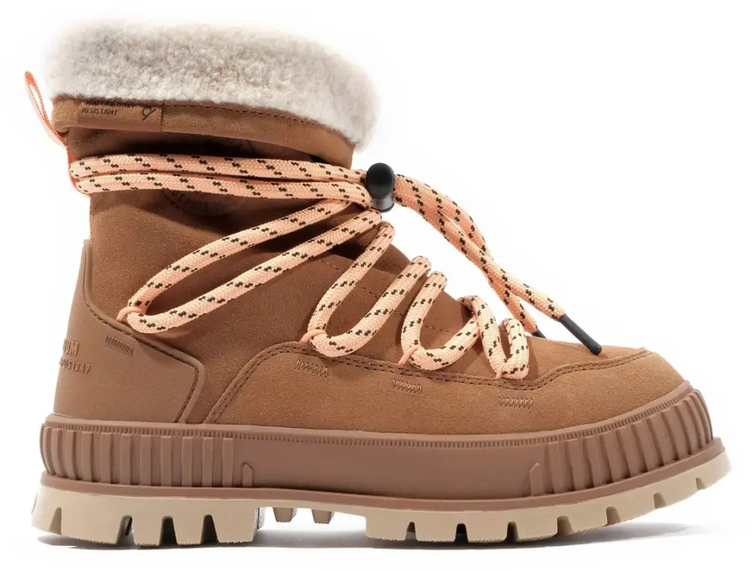 Palladium PALLASHOCK HIVER Dames Veterschoenen - Cognac 38