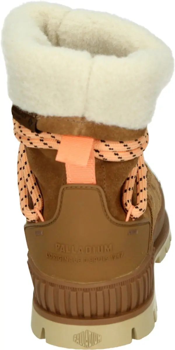 Palladium PALLASHOCK HIVER Dames Veterschoenen - Cognac 38