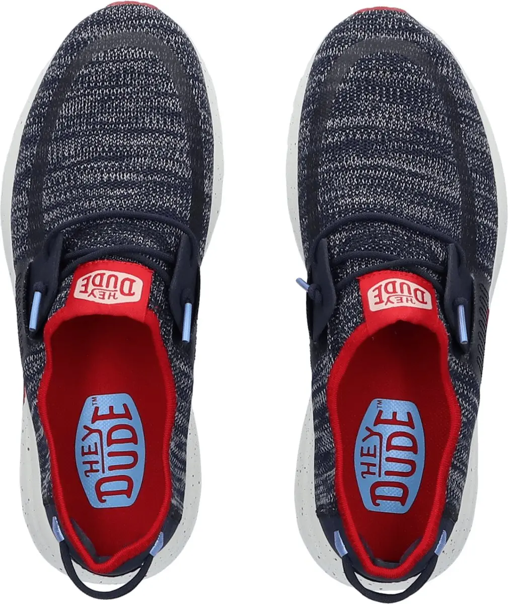 HEYDUDE Sirocco Sport Mode Heren Sneakers - 44 - Navy/Grey - afbeelding 6 van 6