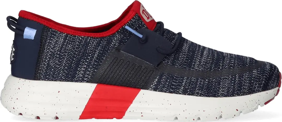 HEYDUDE Sirocco Sport Mode Heren Sneakers - 44 - Navy/Grey - afbeelding 3 van 6