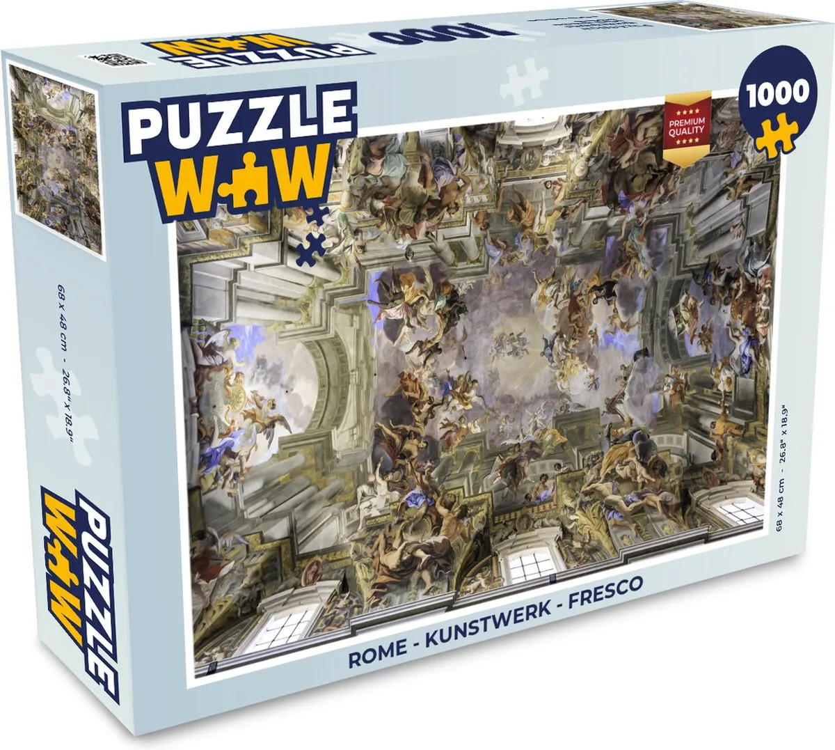 PuzzleWow Rome Fresco Legpuzzel 1000 Stuks - Multicolor