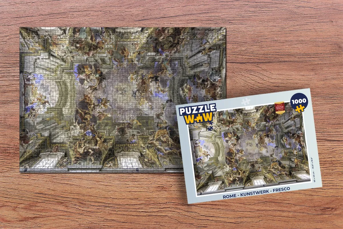 PuzzleWow Rome Fresco Legpuzzel 1000 Stuks - Multicolor