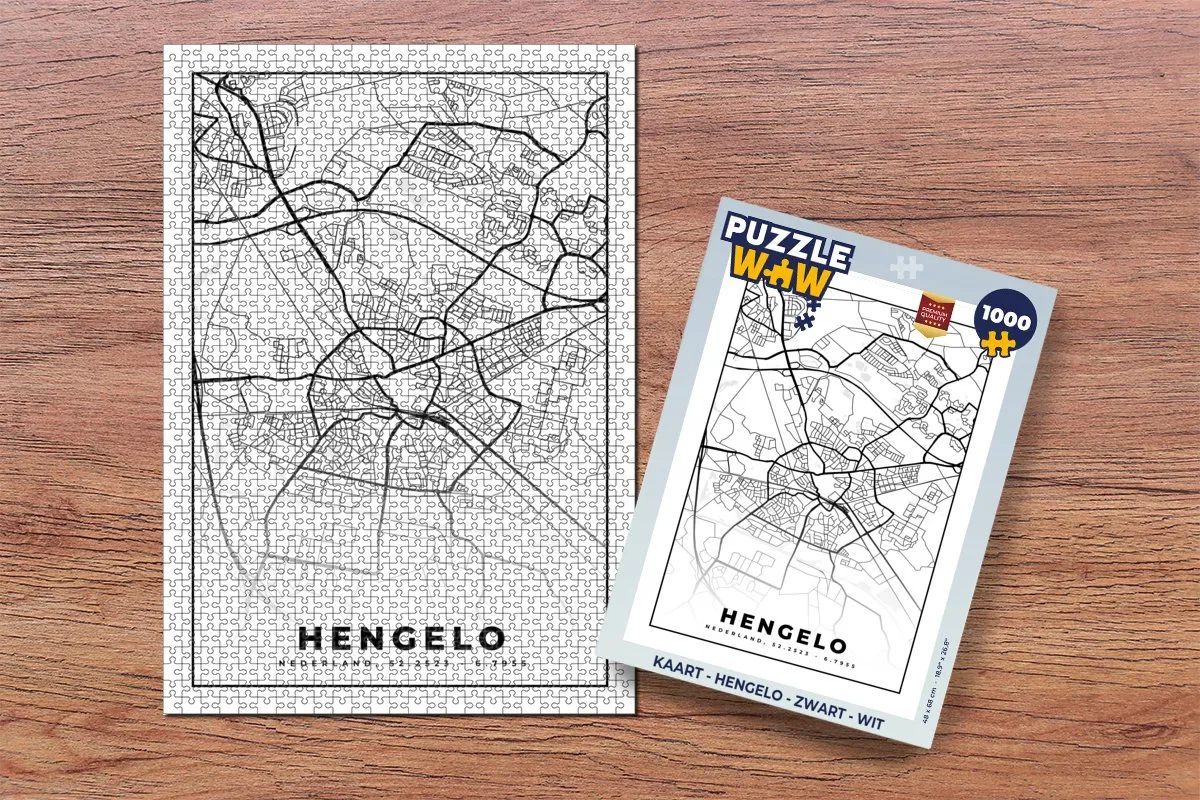 PuzzleWow Hengelo Legpuzzel 1000 Stuks - Multicolor