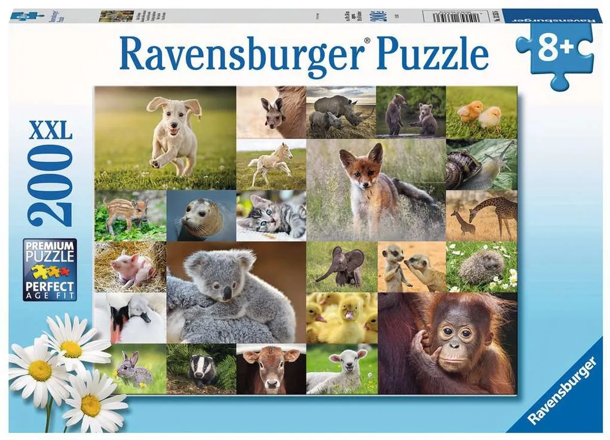 Ravensburger Schattige Babydieren Legpuzzel 200 XXL Stuks - Multicolor
