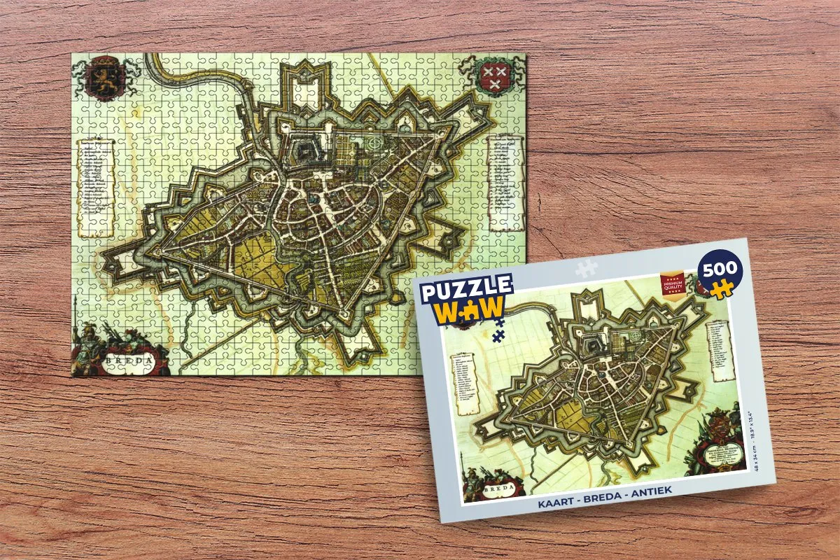 PuzzleWow Breda Antiek Legpuzzel 500 Stuks - Multicolor