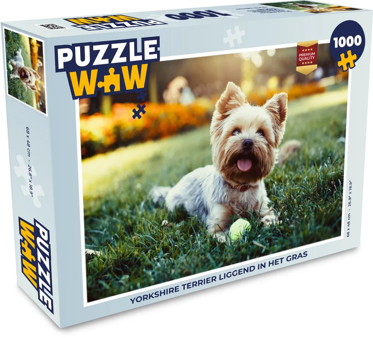 PuzzleWow Yorkshire Terrier Legpuzzel 1000 Stuks - Multicolor