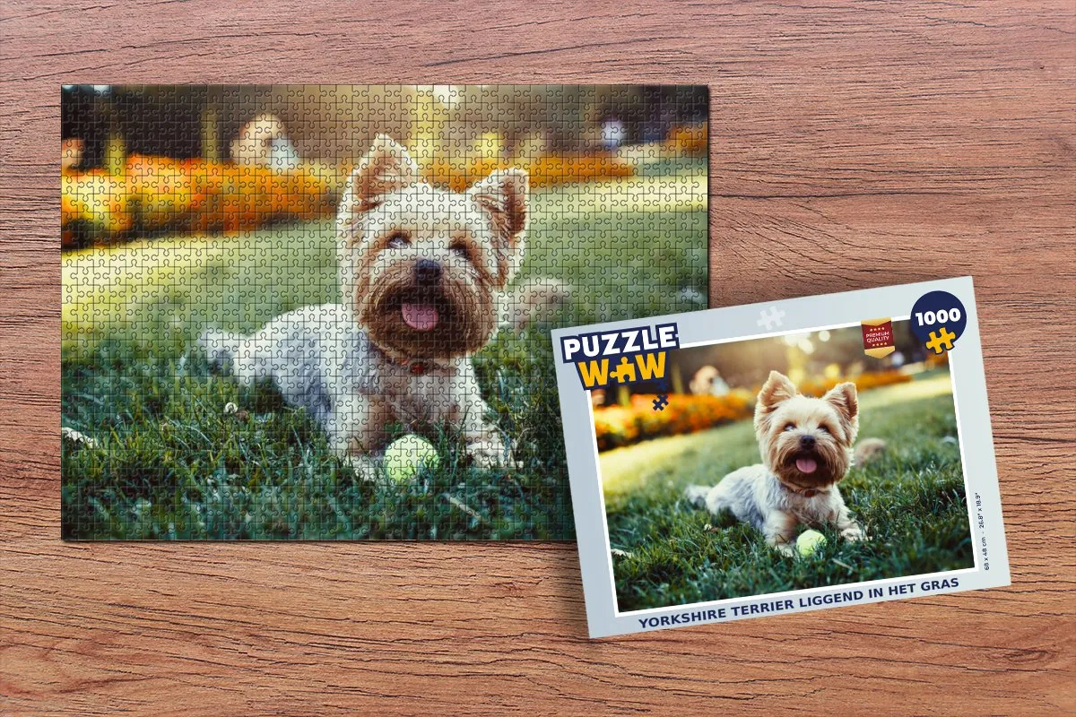 PuzzleWow Yorkshire Terrier Legpuzzel 1000 Stuks - Multicolor