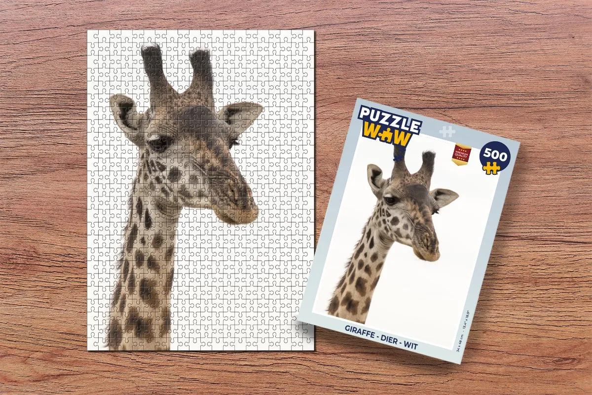 PuzzleWow Giraffe Legpuzzel 500 Stuks - Multicolor