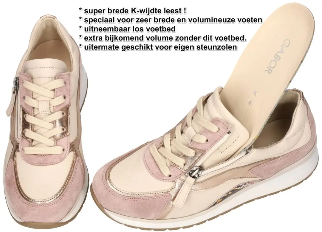 Gabor K-wijdte Dames Sneakers 38.5 - Oudroze - afbeelding 6 van 6