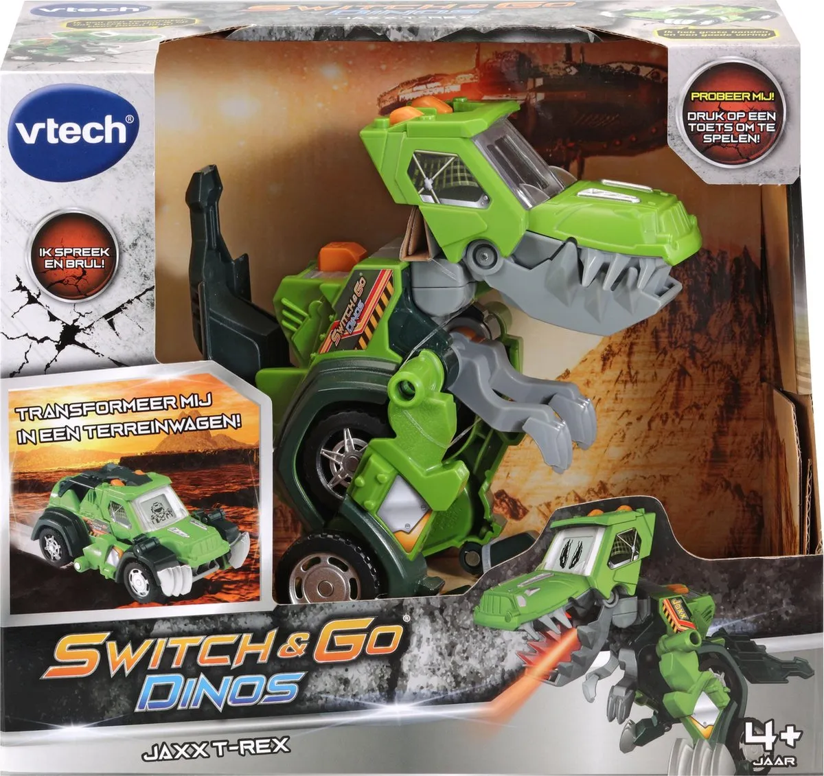 VTech Switch & Go Dino's Jaxx T-Rex Interactieve Robot - Groen