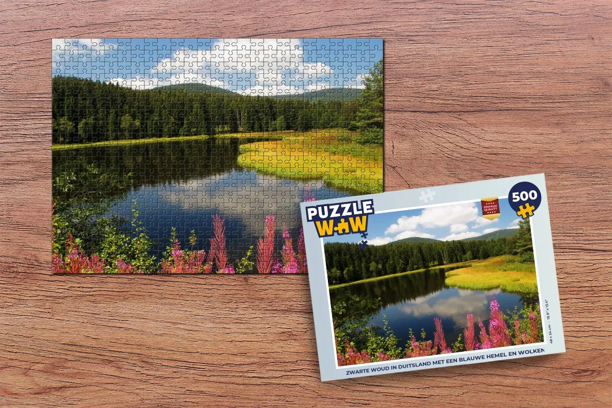 PuzzleWow Legpuzzel 500 Stuks - Zwarte Woud Duitsland - Multicolor