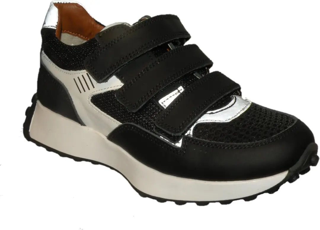 Braqeez 423981-589 Jongens Lage Sneakers 29 - Zwart/Wit - afbeelding 3 van 6