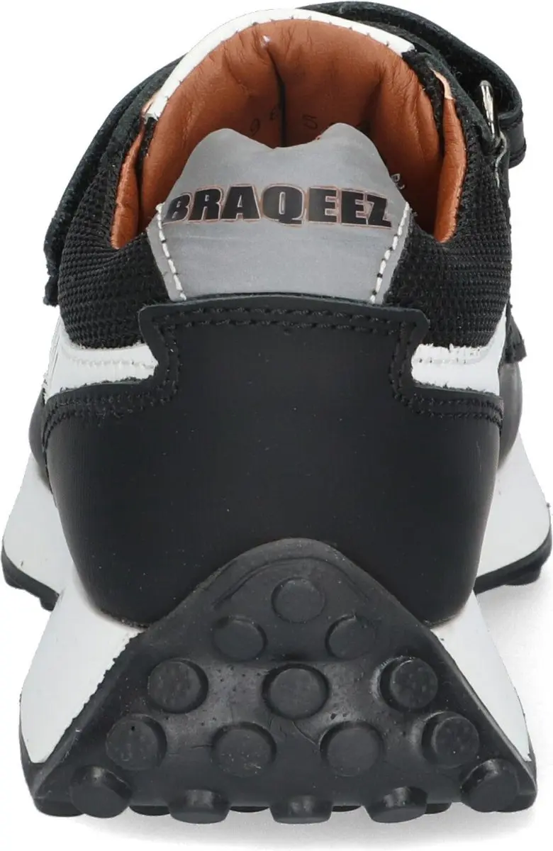 Braqeez 423981-589 Jongens Lage Sneakers 29 - Zwart/Wit - afbeelding 6 van 6