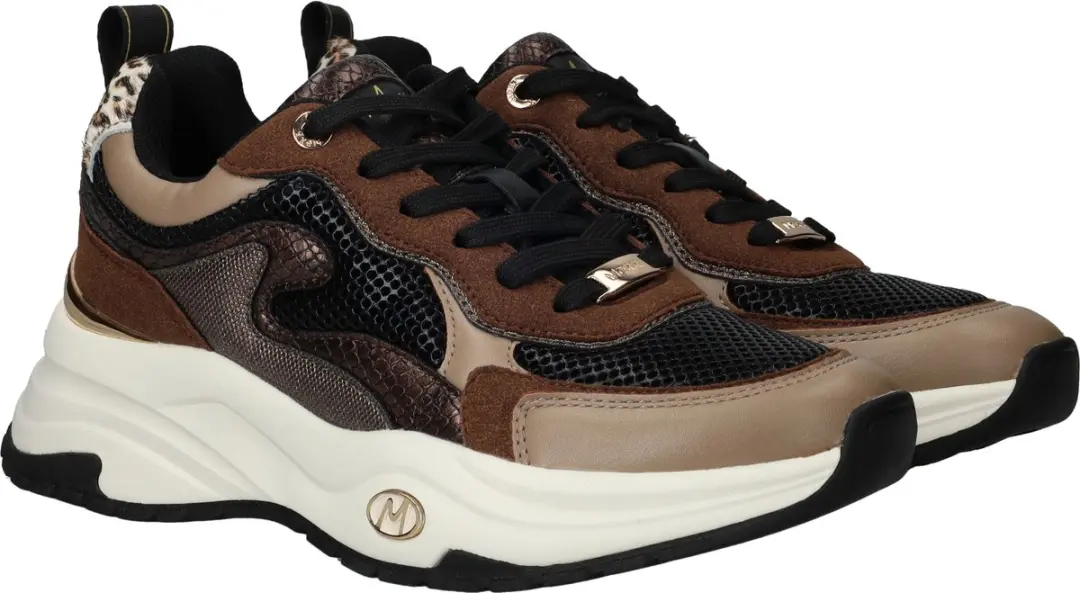 Mexx Sneaker Palma Ora - Taupe/Zwart Dames 38