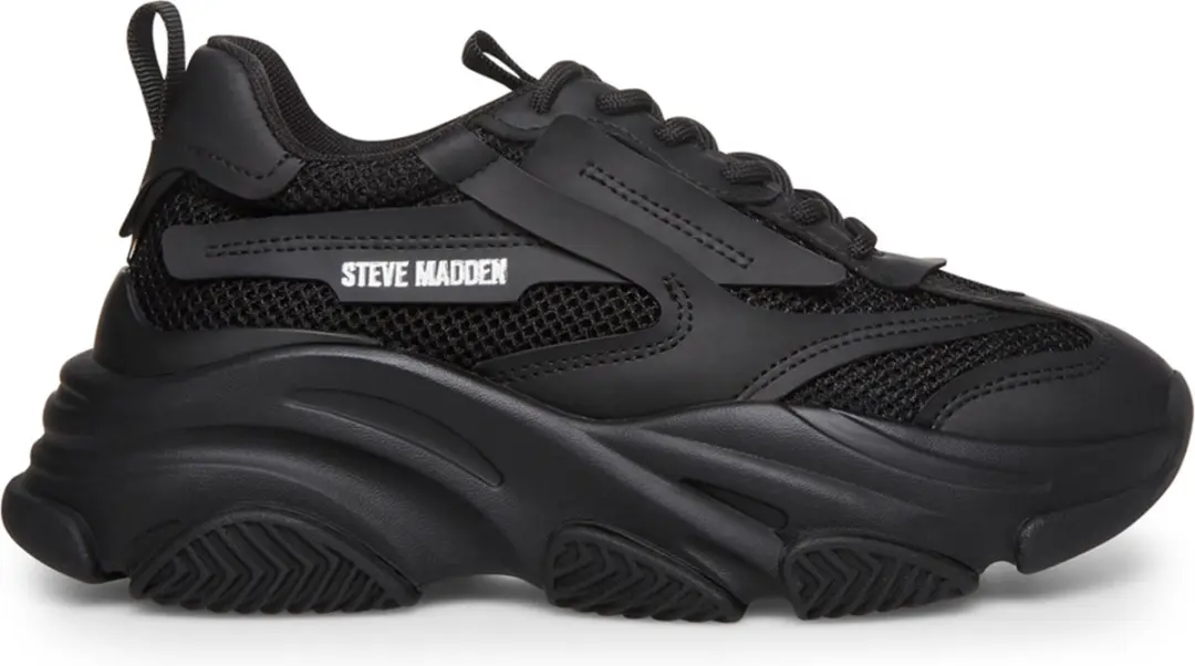 Steve Madden Possession Dames Sneakers - Maat 38 - Zwart - afbeelding 3 van 6