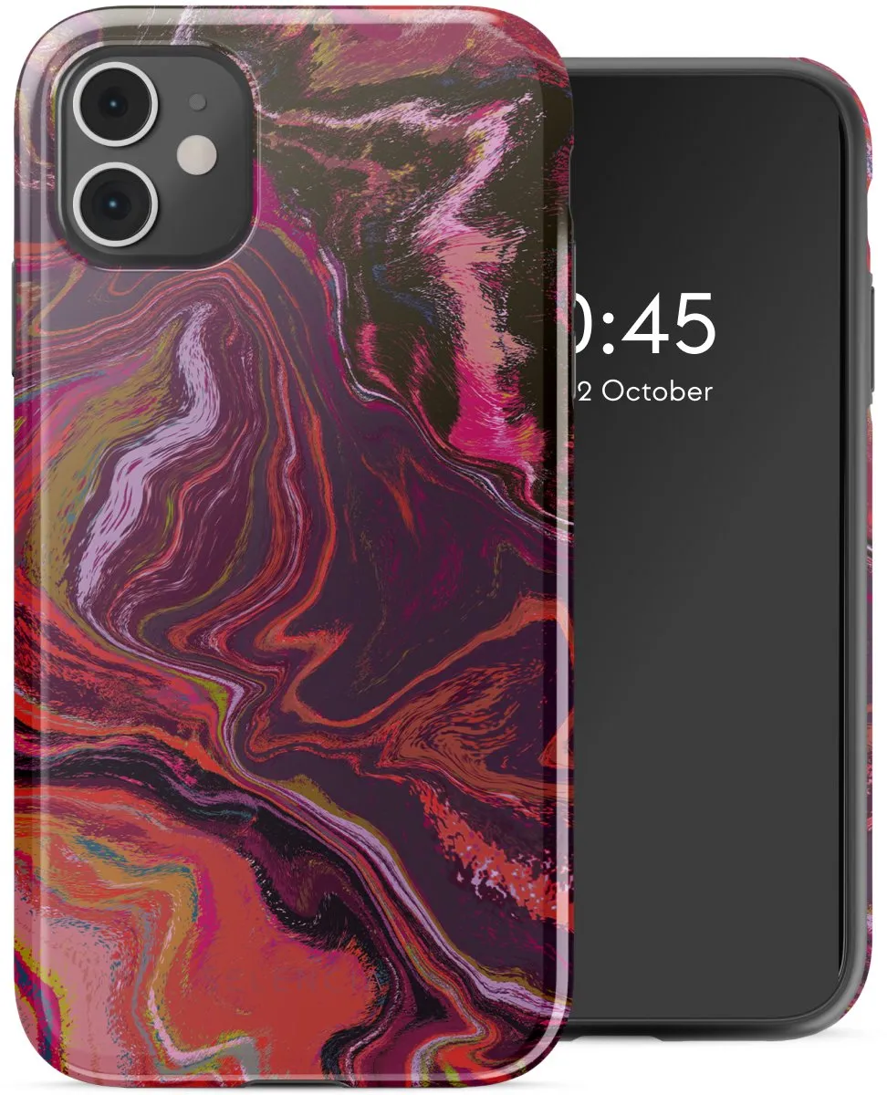 Selencia Hoesje iPhone 11 Marble Purple