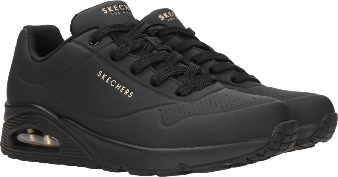 Skechers Uno Stand On Air Dames Sneakers - Zwart