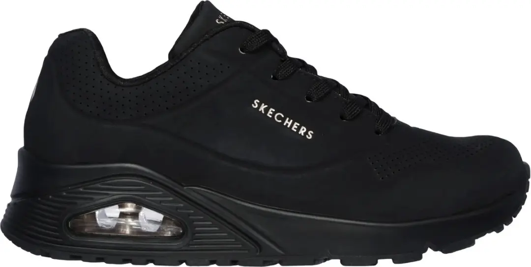 Skechers Uno Stand On Air Dames Sneakers - Zwart