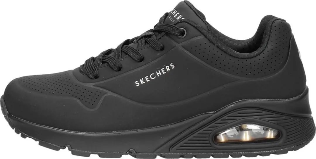 Skechers Uno Stand On Air Dames Sneakers - Zwart