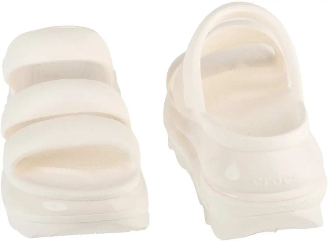 Crocs Classic Mega Crush Tripe Strap Slippers 38/39 - Wit - afbeelding 5 van 5