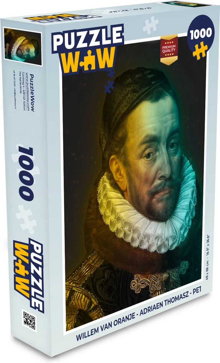PuzzleWow Willem van Oranje Legpuzzel 1000 Stuks - Multicolor