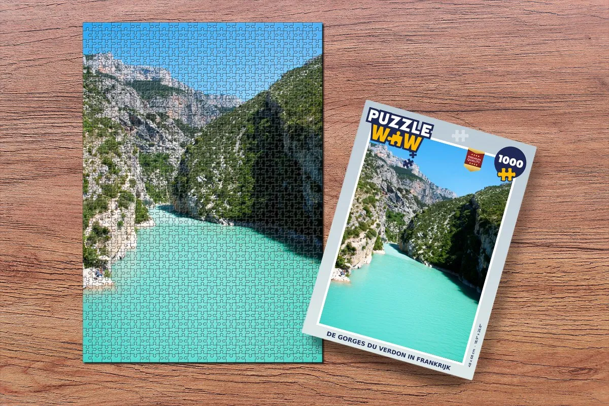 PuzzleWow Legpuzzel De Gorges du Verdon Frankrijk 1000 Stuks - Multicolor