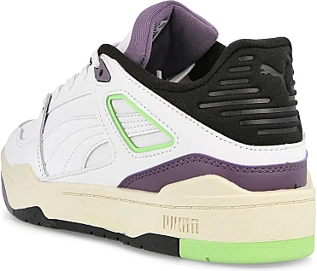 PUMA Slipstream Low Sneakers - Unisex - Wit/Zwart/Paars/Lichtgroen - afbeelding 3 van 6